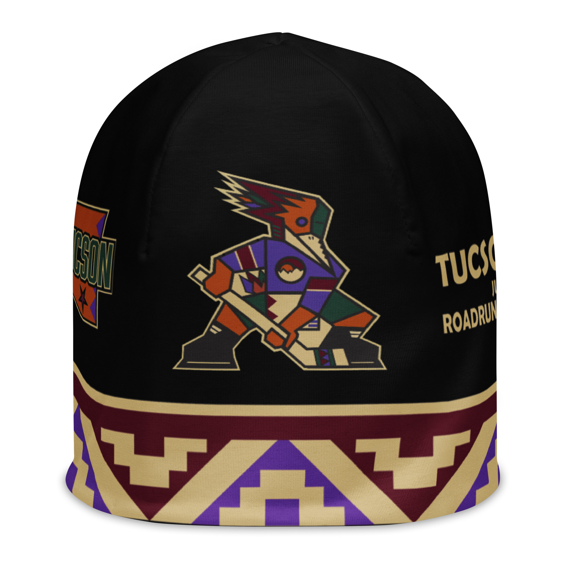 Tucson Junior Roadrunners Dark Kachina warm-up beanie front view