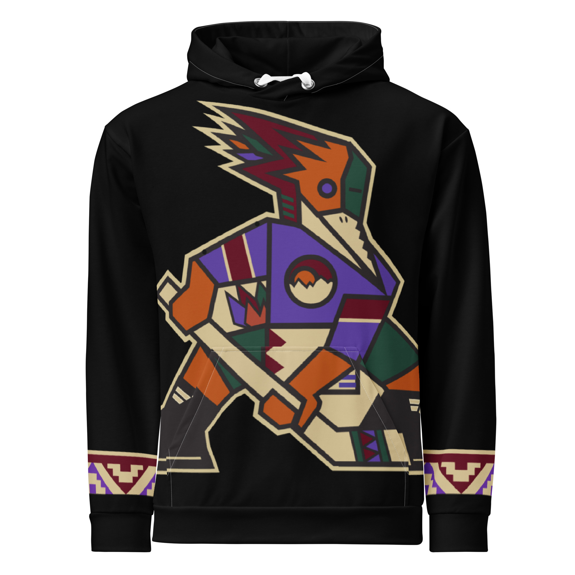 Tucson Junior Roadrunners Kachina Hoodie | Dark, front view