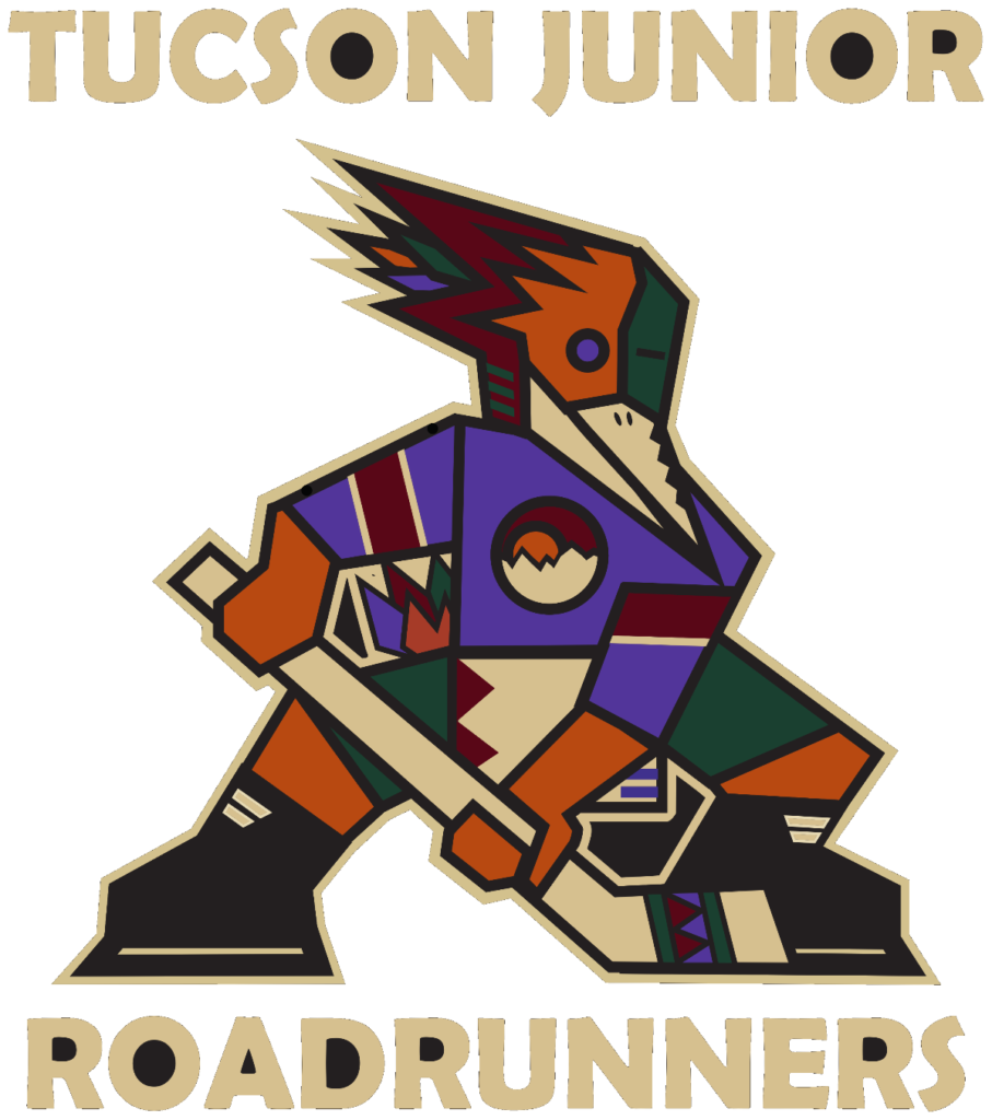 Tucson Junior Roadrunners hockey player crest with wordmark